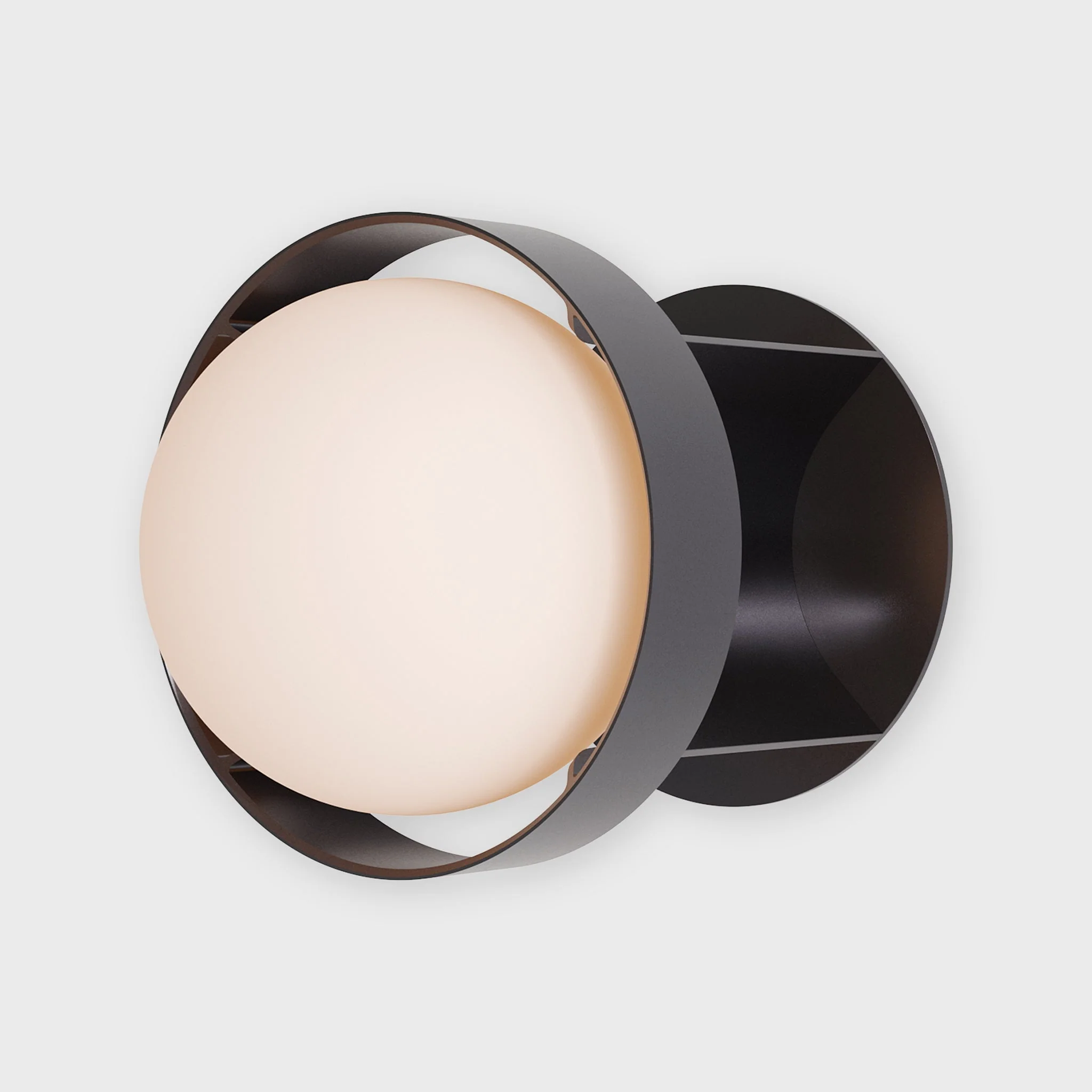 Loop Wall Light in Dark Grey + Sphere IV