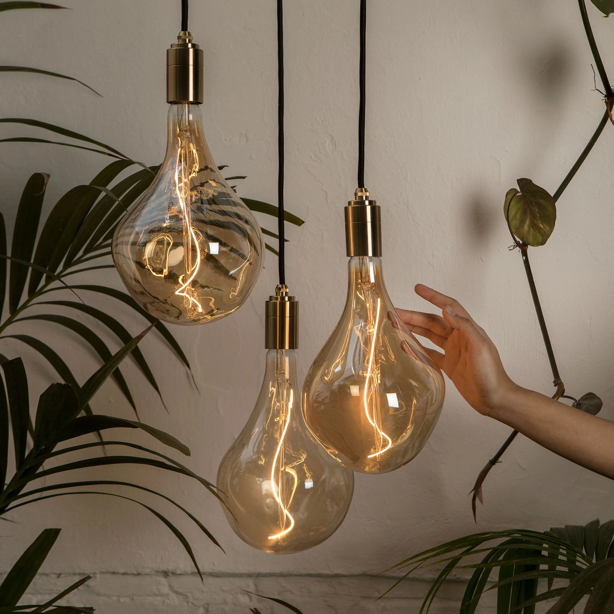 Triple Pendant in Brass + Voronoi II - Image 3